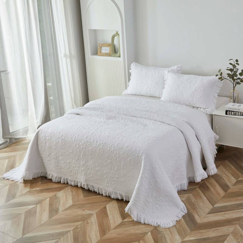 Quilt Bedding Set-Ruffle Bedspread