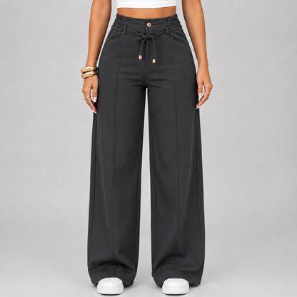 💥Last Day Promotion💥New Summer Drawstring High Waist Wide Leg Pants