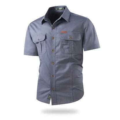Men's Casual Short-Sleeve Utility Shirt