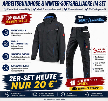 Offizieller Markenshop-Softshelljacke x Bundhose Set