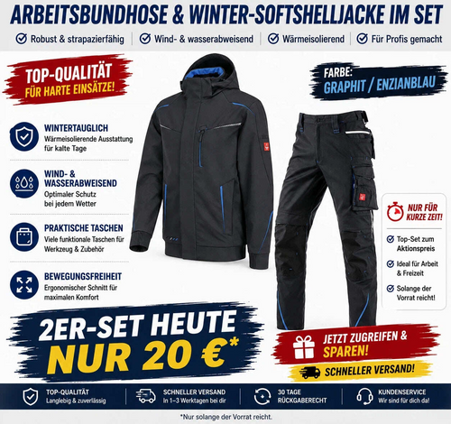 Offizieller Markenshop-Softshelljacke x Bundhose Set