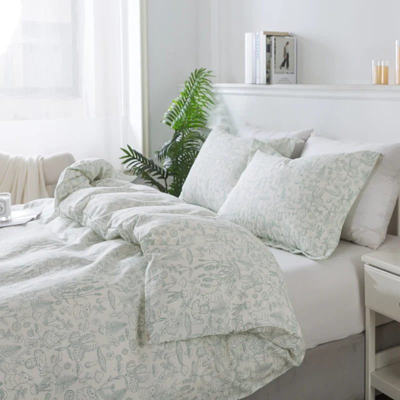 Duvet Cover Set-Botanical Sketch Serenity