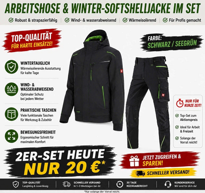 Offizieller Markenshop-Softshelljacke x Bundhose Set