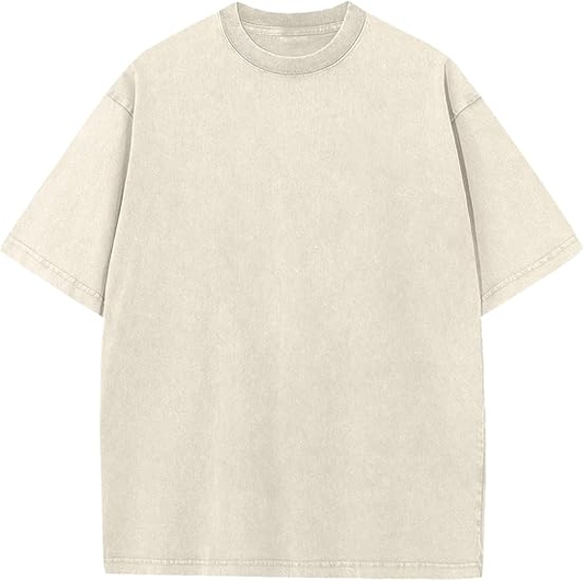 【CLEARANCE SALE】Men's Loose Vintage Acid-Wash T-Shirt – 100% Heavyweight Cotton Streetwear Style