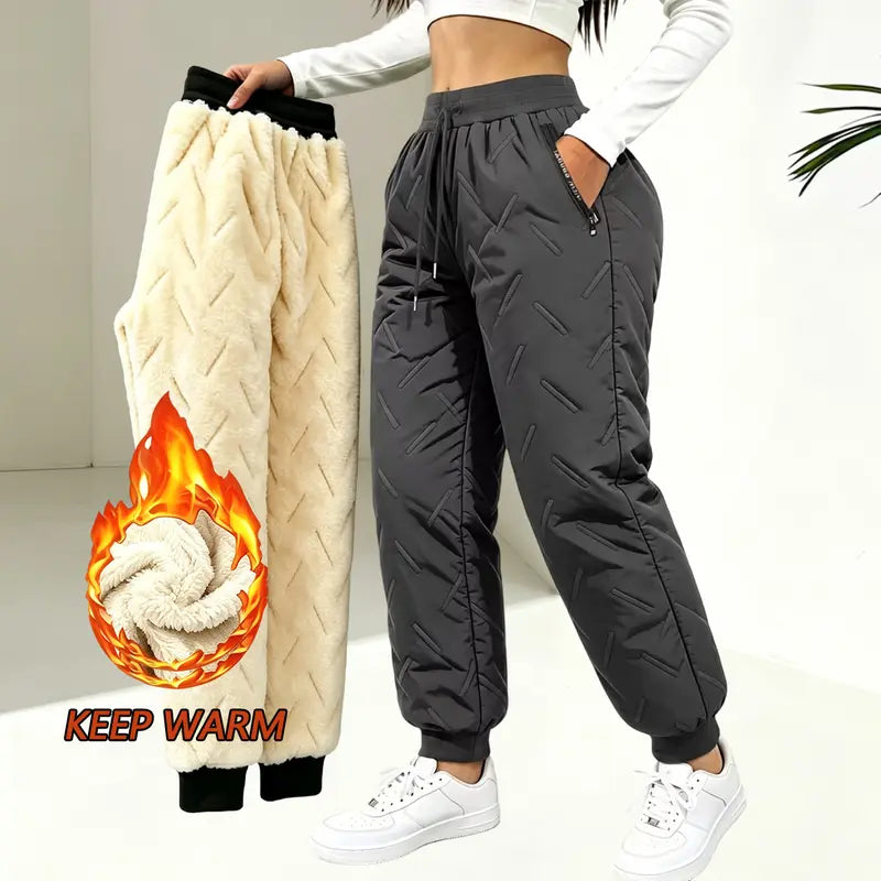 Women’s Winter Fleece-Lined Thick Casual Pants