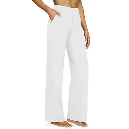 💘Women’s High-Waist Wide Leg Pants – Business Casual Yoga Dress Pants with Pockets
