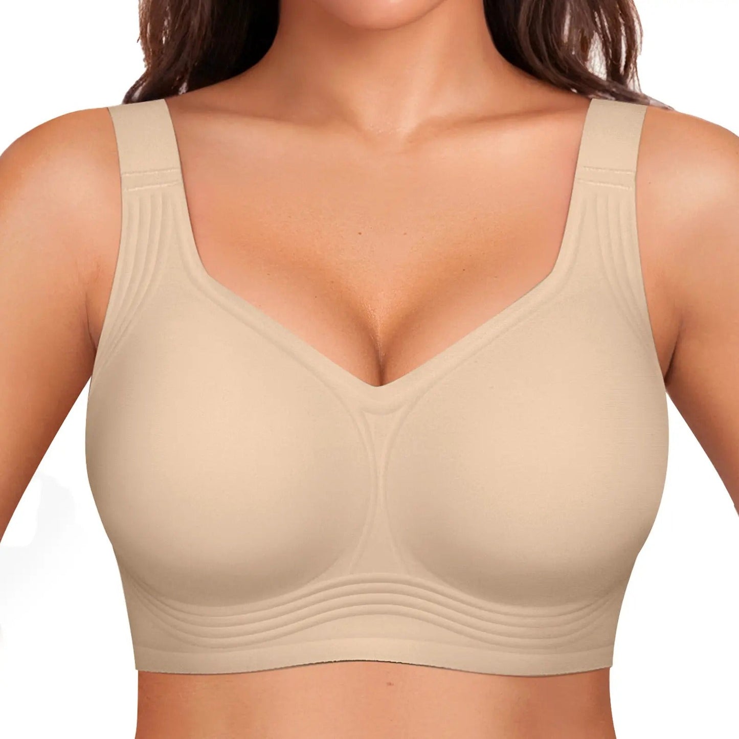 Women Seamless Lift Bra Wireless Push Up No Underwire Full Coverage Plus Bras