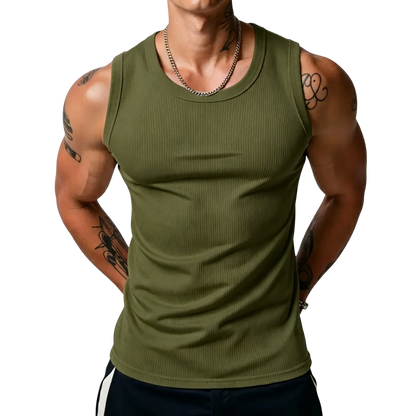 💝💝Men's Wide Strap Ribbed Tank Top