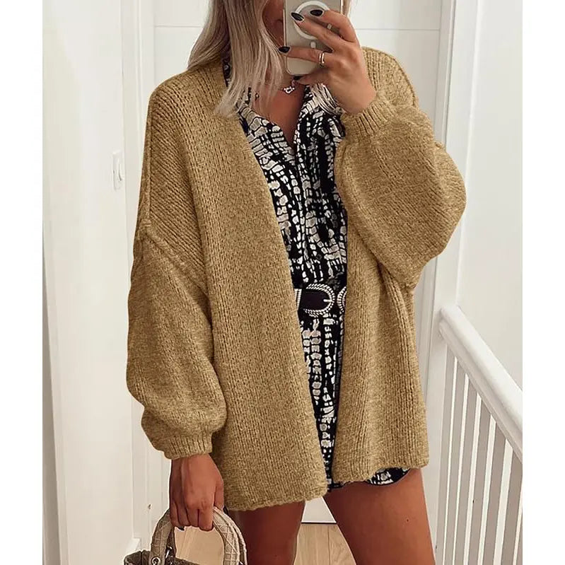 Women's Oversized Cardigan Sweater - Lightweight Knit