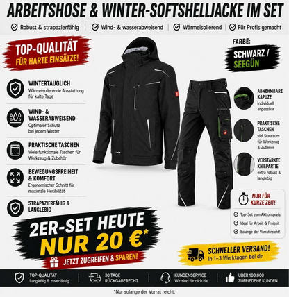 Offizieller Markenshop-Softshelljacke x Bundhose Set