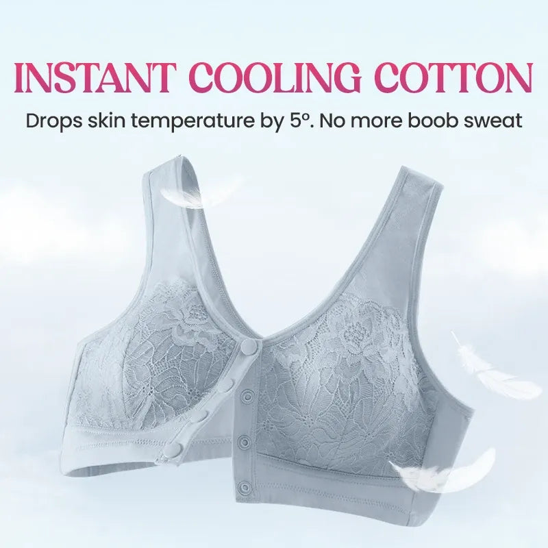 💥Last Day🔥Front Closure Breathable Cotton Lifting Bra for Seniors