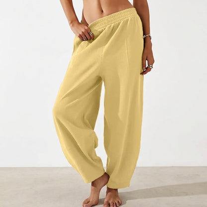 [LAST DAY SALE]Women's Solid Straight Leg Corduroy Bottoms