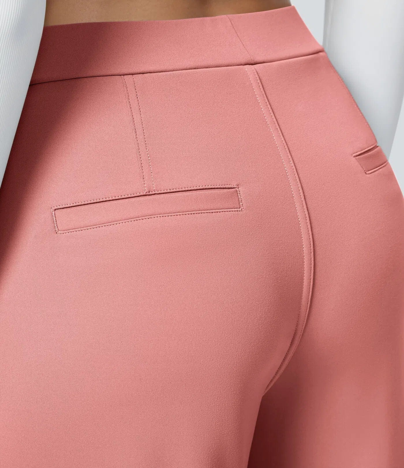 High Waisted Side Pocket Straight Leg Work Pants