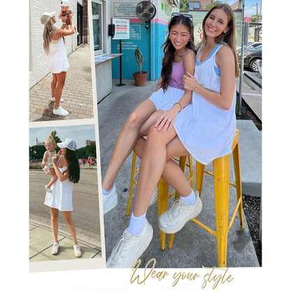 Flash Sale🔥Lounge Dress with Built-In Shorts & Pockets