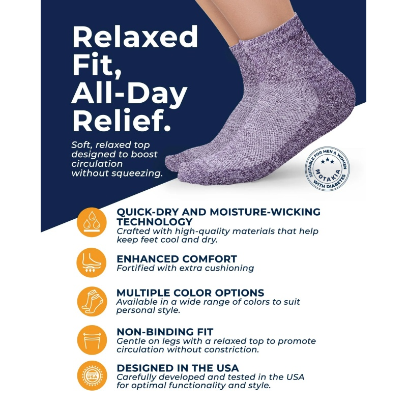 Women's Bamboo Diabetic Crew Socks