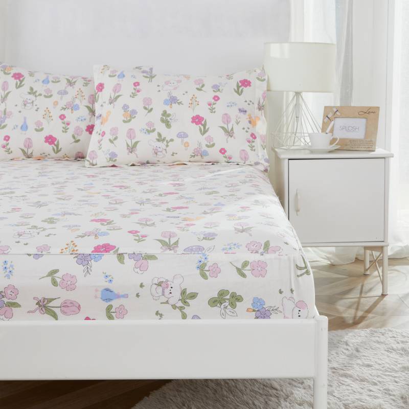 Kid's Bedding Sheet Set-Flowers Animal
