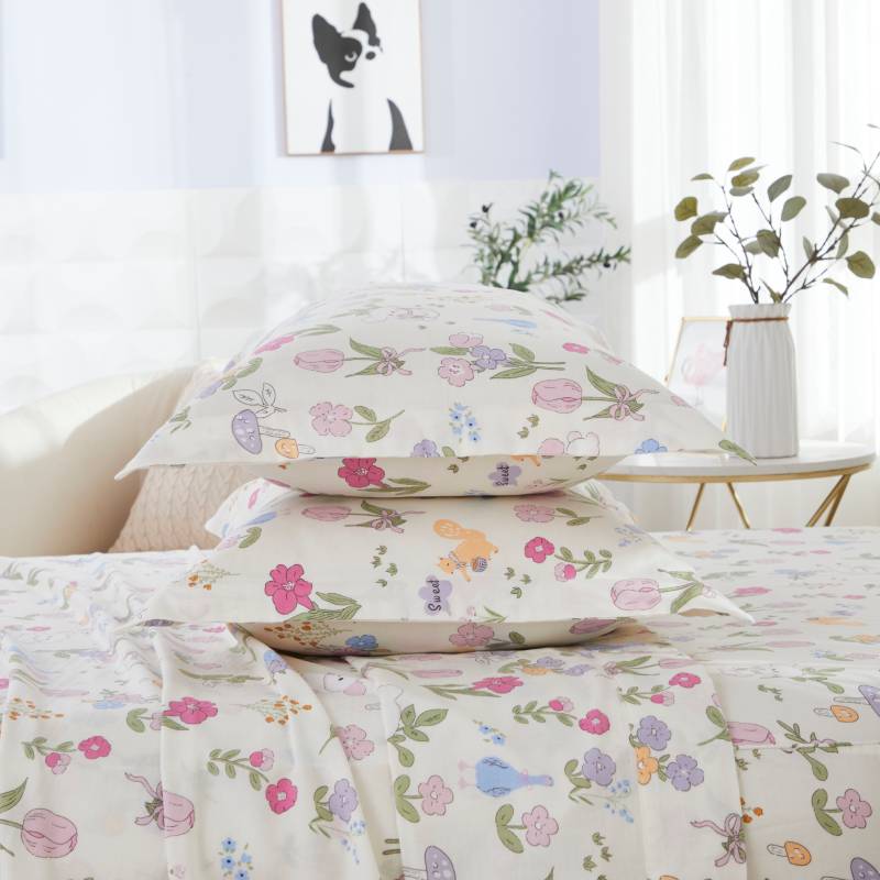 Kid's Bedding Sheet Set-Flowers Animal