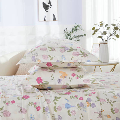 Kid's Bedding Sheet Set-Flowers Animal