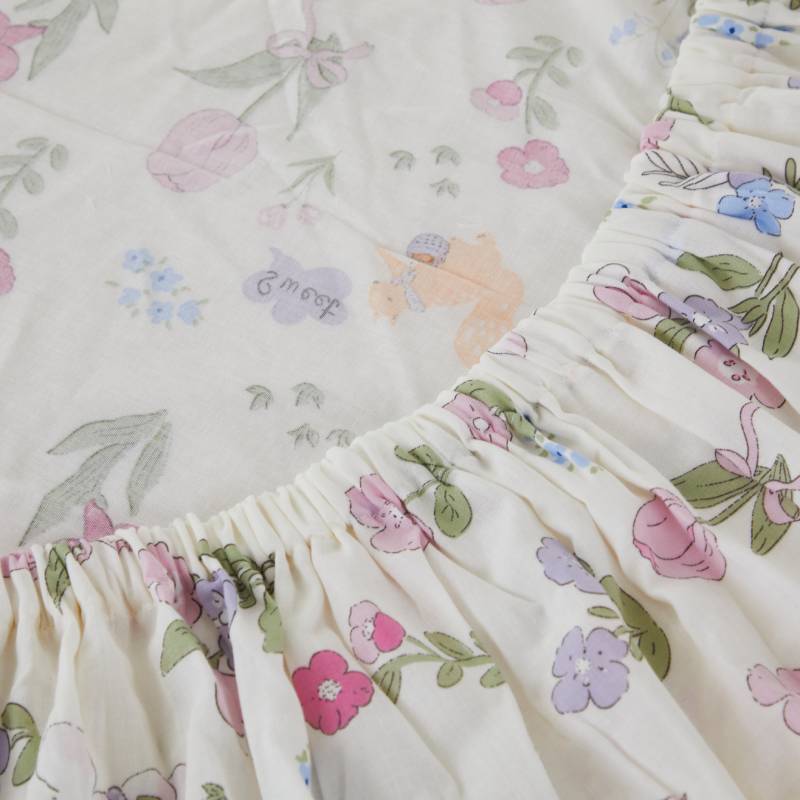 Kid's Bedding Sheet Set-Flowers Animal