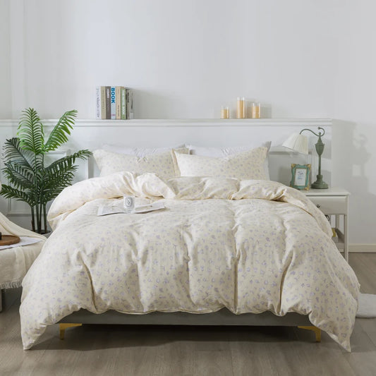 Duvet Cover Set-Lavender Blossom Cream
