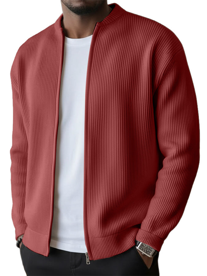 Men's Ribbed Zip-Up Jacket — Comfortable, Casual & Easy to Style