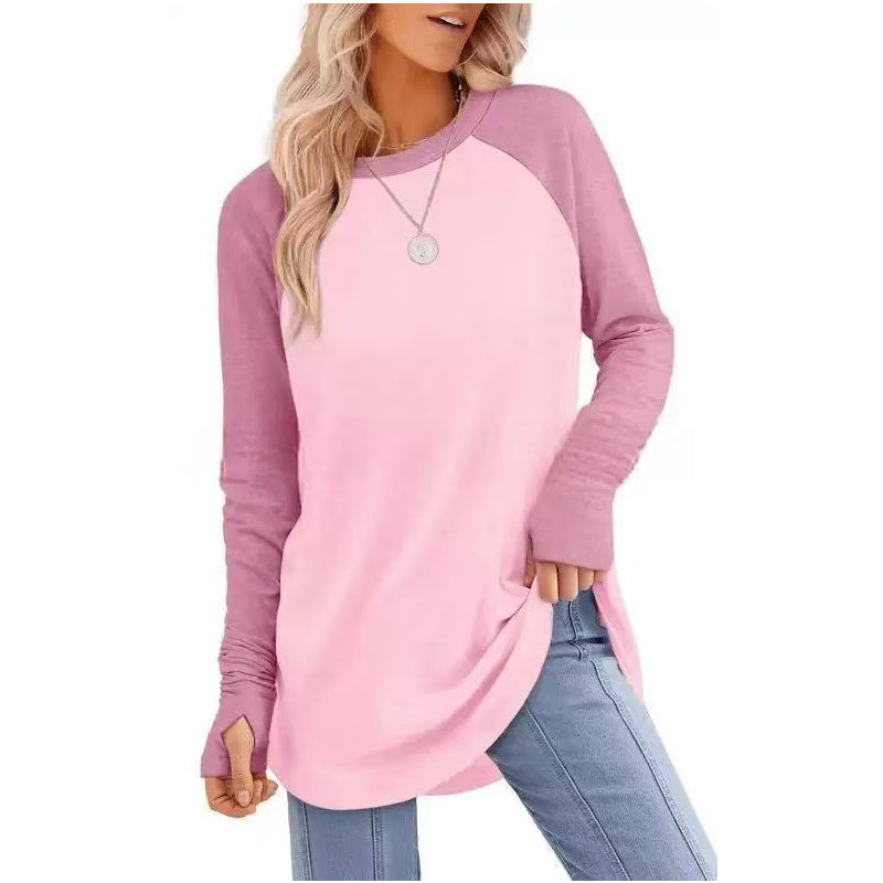 ⏳LAST DAY 🔥🍂Women's Casual Crewneck Top with Thumbholes