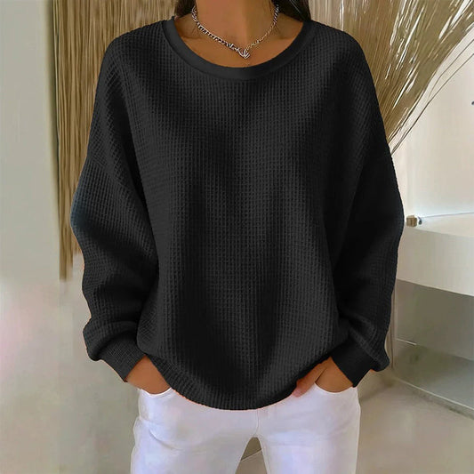 ☁️ Lässig & strukturiert – Waffelstrick-Sweatshirt