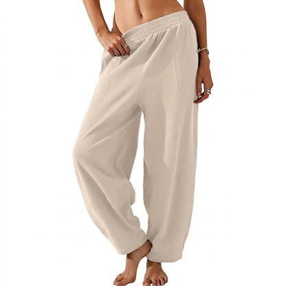 [LAST DAY SALE]Women's Solid Straight Leg Corduroy Bottoms